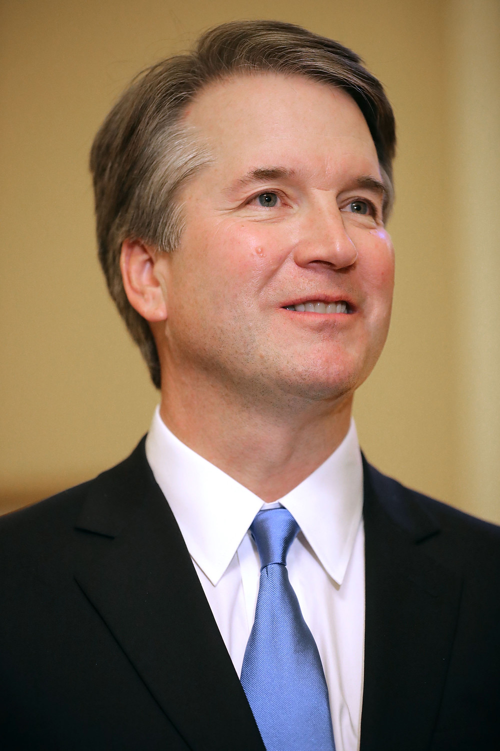 Brett Kavanaugh, a Catholic, who is a judge on the U.S. Court of Appeals for the District of Columbia Circuit, smiles July 10 before meeting with U.S. Senate Majority Leader Mitch McConnell, R-Kentucky., at the U.S. Capitol in Washington. President Donald Trump named Kavanaugh July 9 to succeed 81-year-old Justice Anthony Kennedy, who is retiring July 31.